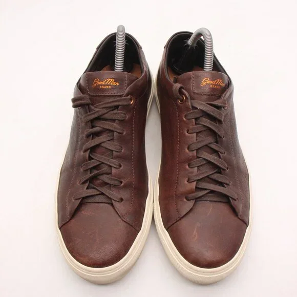 Goodman Brand Edge Men's Size Shoes Brown Leather Low Top